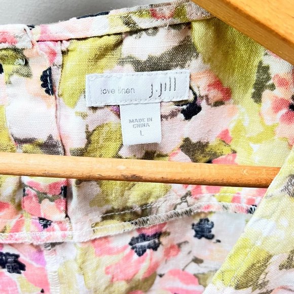 J. Jill Love Linen Floral Dress with Pockets- Size L - Picture 2 of 5